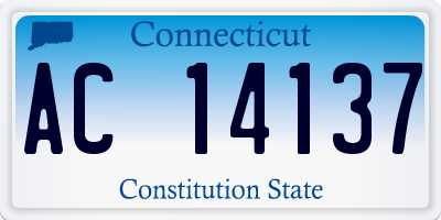 CT license plate AC14137