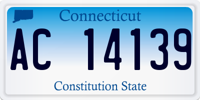 CT license plate AC14139