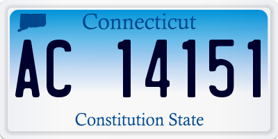CT license plate AC14151