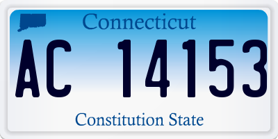 CT license plate AC14153