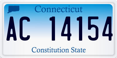 CT license plate AC14154