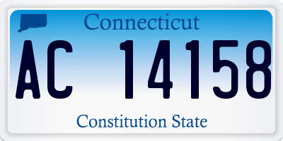 CT license plate AC14158