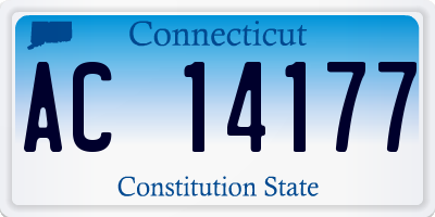 CT license plate AC14177