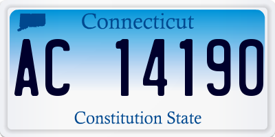 CT license plate AC14190