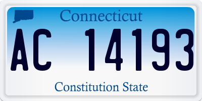 CT license plate AC14193