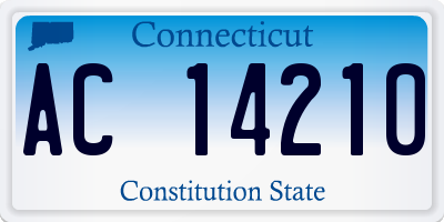 CT license plate AC14210