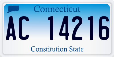CT license plate AC14216