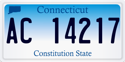 CT license plate AC14217
