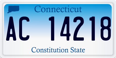 CT license plate AC14218