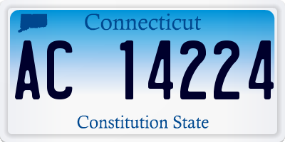 CT license plate AC14224