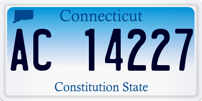CT license plate AC14227
