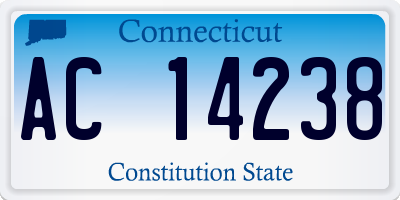 CT license plate AC14238