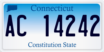 CT license plate AC14242