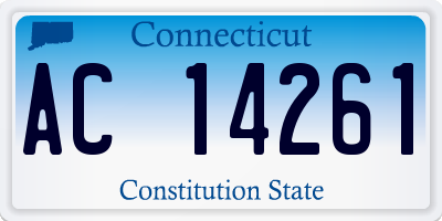 CT license plate AC14261