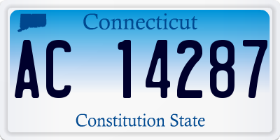 CT license plate AC14287