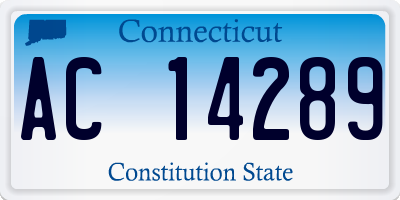 CT license plate AC14289
