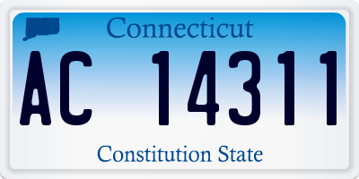 CT license plate AC14311