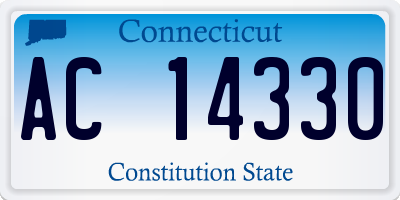CT license plate AC14330