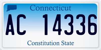 CT license plate AC14336