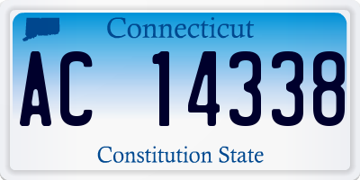 CT license plate AC14338