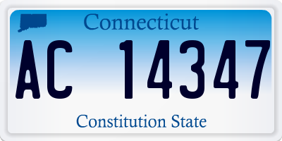 CT license plate AC14347