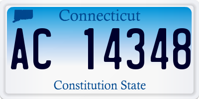 CT license plate AC14348