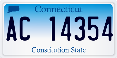 CT license plate AC14354
