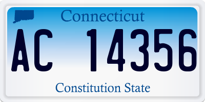 CT license plate AC14356