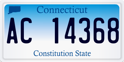 CT license plate AC14368