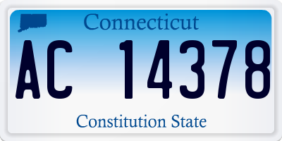 CT license plate AC14378
