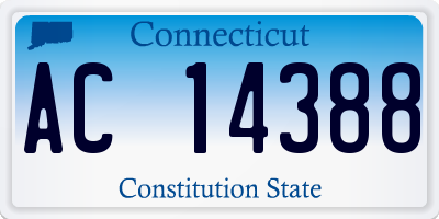 CT license plate AC14388
