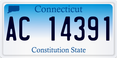 CT license plate AC14391