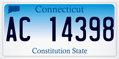CT license plate AC14398