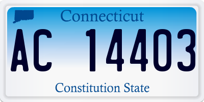 CT license plate AC14403