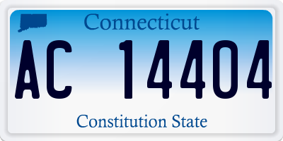 CT license plate AC14404