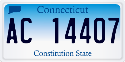 CT license plate AC14407