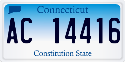 CT license plate AC14416