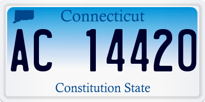 CT license plate AC14420