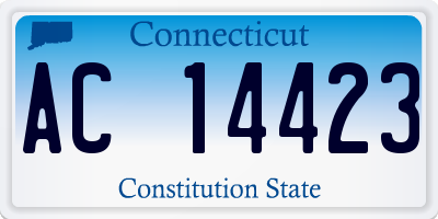 CT license plate AC14423