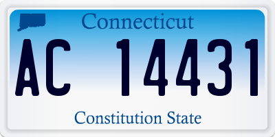 CT license plate AC14431