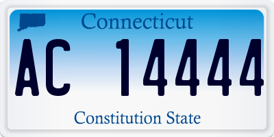 CT license plate AC14444