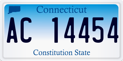 CT license plate AC14454