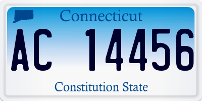 CT license plate AC14456