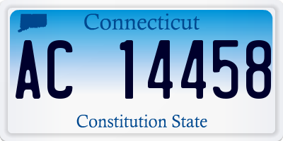 CT license plate AC14458