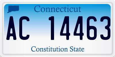 CT license plate AC14463