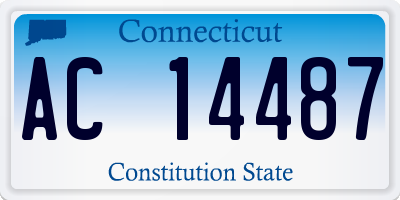 CT license plate AC14487