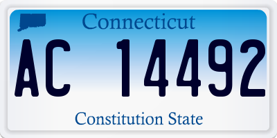 CT license plate AC14492