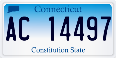 CT license plate AC14497