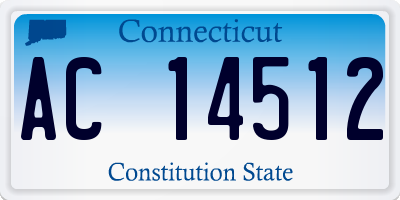CT license plate AC14512