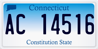 CT license plate AC14516